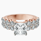 9ct Rose Gold Twilight Side Round Lab Diamond Ring front image
