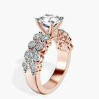 9ct Rose Gold Twilight Side Round Lab Diamond Ring standing product image one
