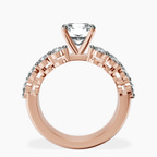 9ct Rose Gold Twilight Side Round Lab Diamond Ring side right image one