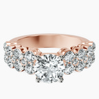 10kt Rose Gold Twilight Side Round Lab Diamond Ring front image