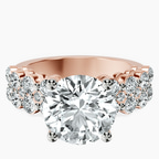 10kt Rose Gold Twilight Side Round Lab Diamond Ring front image