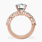 10kt Rose Gold Twilight Side Round Lab Diamond Ring side right image one