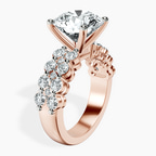 18kt Rose Gold Twilight Side Round Lab Diamond Ring standing product image one