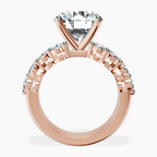18kt Rose Gold Twilight Side Round Lab Diamond Ring side right image one