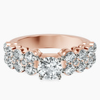 10kt Rose Gold Twilight Side Round Lab Diamond Ring front image