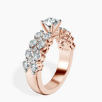 10kt Rose Gold Twilight Side Round Lab Diamond Ring standing product image one
