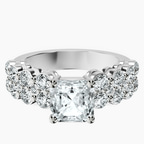 9ct White Gold Twilight Side Round Lab Diamond Ring front image