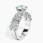 9ct White Gold Twilight Side Round Lab Diamond Ring standing product image one