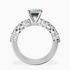 9ct White Gold Twilight Side Round Lab Diamond Ring side right image one