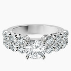 14kt White Gold Twilight Side Round Lab Diamond Ring front image