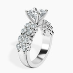 14kt White Gold Twilight Side Round Lab Diamond Ring standing product image one