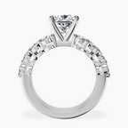 14kt White Gold Twilight Side Round Lab Diamond Ring side right image one