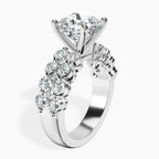 18kt White Gold Twilight Side Round Lab Diamond Ring standing product image one