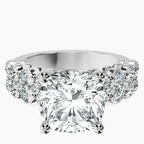 Platinum Twilight Side Round Lab Diamond Ring front image