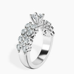 14kt White Gold Twilight Side Round Lab Diamond Ring standing product image one
