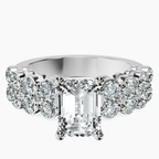 9ct White Gold Twilight Side Round Lab Diamond Ring front image