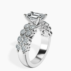 9ct White Gold Twilight Side Round Lab Diamond Ring standing product image one