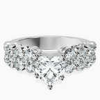 14kt White Gold Twilight Side Round Lab Diamond Ring front image