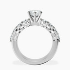 14kt White Gold Twilight Side Round Lab Diamond Ring side right image one