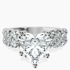 14kt White Gold Twilight Side Round Lab Diamond Ring front image