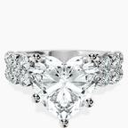 14kt White Gold Twilight Side Round Lab Diamond Ring front image