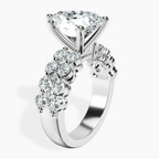 14kt White Gold Twilight Side Round Lab Diamond Ring standing product image one