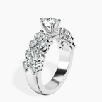 Platinum Twilight Side Round Lab Diamond Ring standing product image one