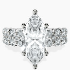 14kt White Gold Twilight Side Round Lab Diamond Ring front image