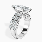 14kt White Gold Twilight Side Round Lab Diamond Ring standing product image one