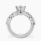 14kt White Gold Twilight Side Round Lab Diamond Ring side right image one