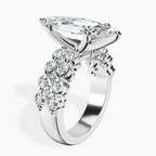 14kt White Gold Twilight Side Round Lab Diamond Ring standing product image one