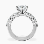 14kt White Gold Twilight Side Round Lab Diamond Ring side right image one