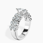 18kt White Gold Twilight Side Round Lab Diamond Ring standing product image one