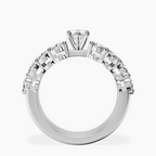 18kt White Gold Twilight Side Round Lab Diamond Ring side right image one