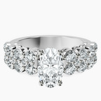 14kt White Gold Twilight Side Round Lab Diamond Ring front image