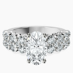 9ct White Gold Twilight Side Round Lab Diamond Ring front image