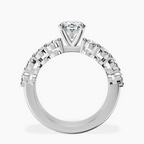 9ct White Gold Twilight Side Round Lab Diamond Ring side right image one