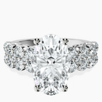 14kt White Gold Twilight Side Round Lab Diamond Ring front image