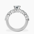 14kt White Gold Twilight Side Round Lab Diamond Ring side right image one