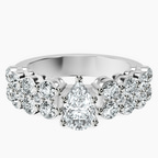 18kt White Gold Twilight Side Round Lab Diamond Ring front image