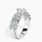 18kt White Gold Twilight Side Round Lab Diamond Ring standing product image one