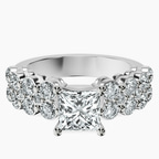 14kt White Gold Twilight Side Round Lab Diamond Ring front image