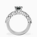 14kt White Gold Twilight Side Round Lab Diamond Ring side right image one