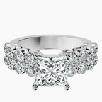 9ct White Gold Twilight Side Round Lab Diamond Ring front image