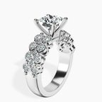 9ct White Gold Twilight Side Round Lab Diamond Ring standing product image one