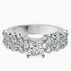 14kt White Gold Twilight Side Round Lab Diamond Ring front image