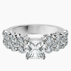 14kt White Gold Twilight Side Round Lab Diamond Ring front image