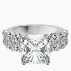 14kt White Gold Twilight Side Round Lab Diamond Ring front image