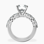 14kt White Gold Twilight Side Round Lab Diamond Ring side right image one