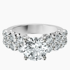 18ct White Gold Twilight Side Round Lab Diamond Ring front image